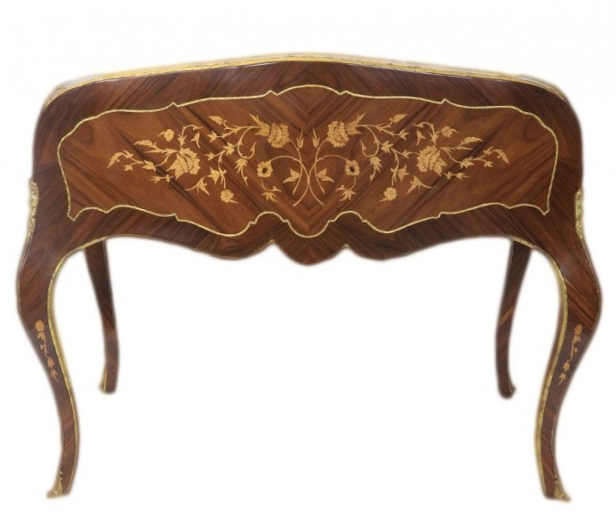 Casa Padrino Luxus Barock Schreibtisch Mahagoni Sekretär 120 cm Französischer Stil Antik Stil