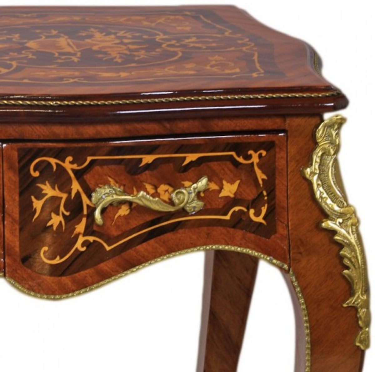 Casa Padrino Luxus Barock Schreibtisch Mahagoni Sekretär, Massivholz, Antik Stil, 120 x 60 x 80 cm