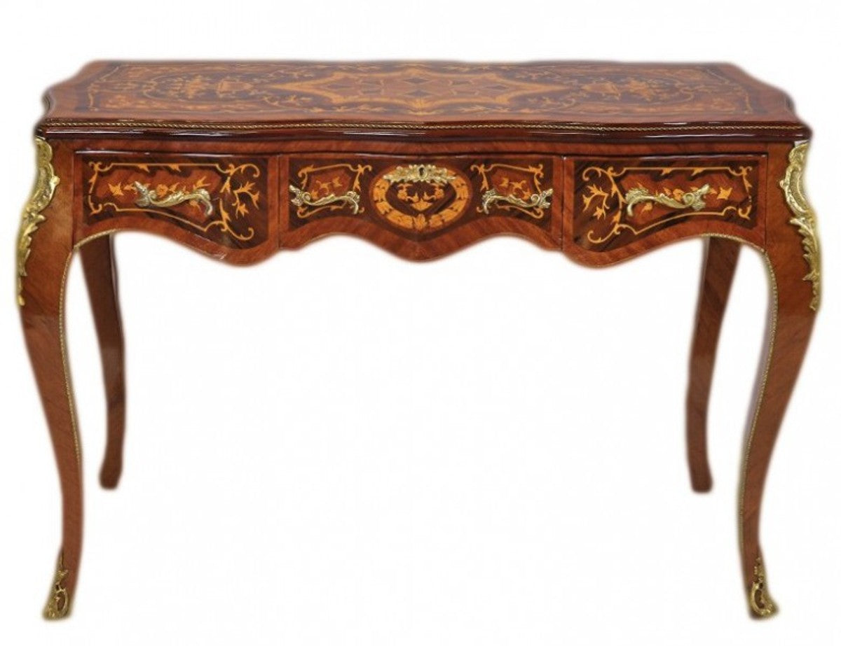 Casa Padrino Luxus Barock Schreibtisch Mahagoni Sekretär, Massivholz, Antik Stil, 120 x 60 x 80 cm