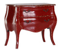 Casa Padrino Barock Kommode im Antik-Look Rot und Holzfarben 91 x 45 x 76 cm